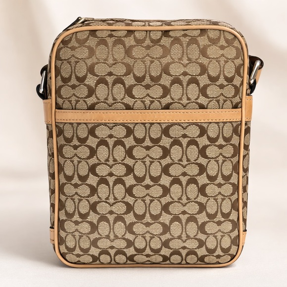 Coach Vintage Signature Crossbody Bag Canvas Leather - Picture 2 of 9